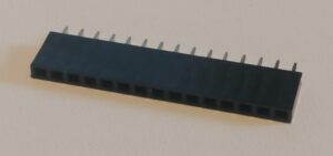 Header, single row, female, 15 pin, 2.54mm