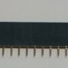 Header, single row, female, 15 pin, 2.54mm